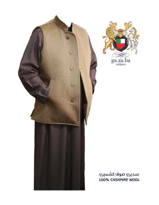 KASHMIRI VEST JACKET CAMEL